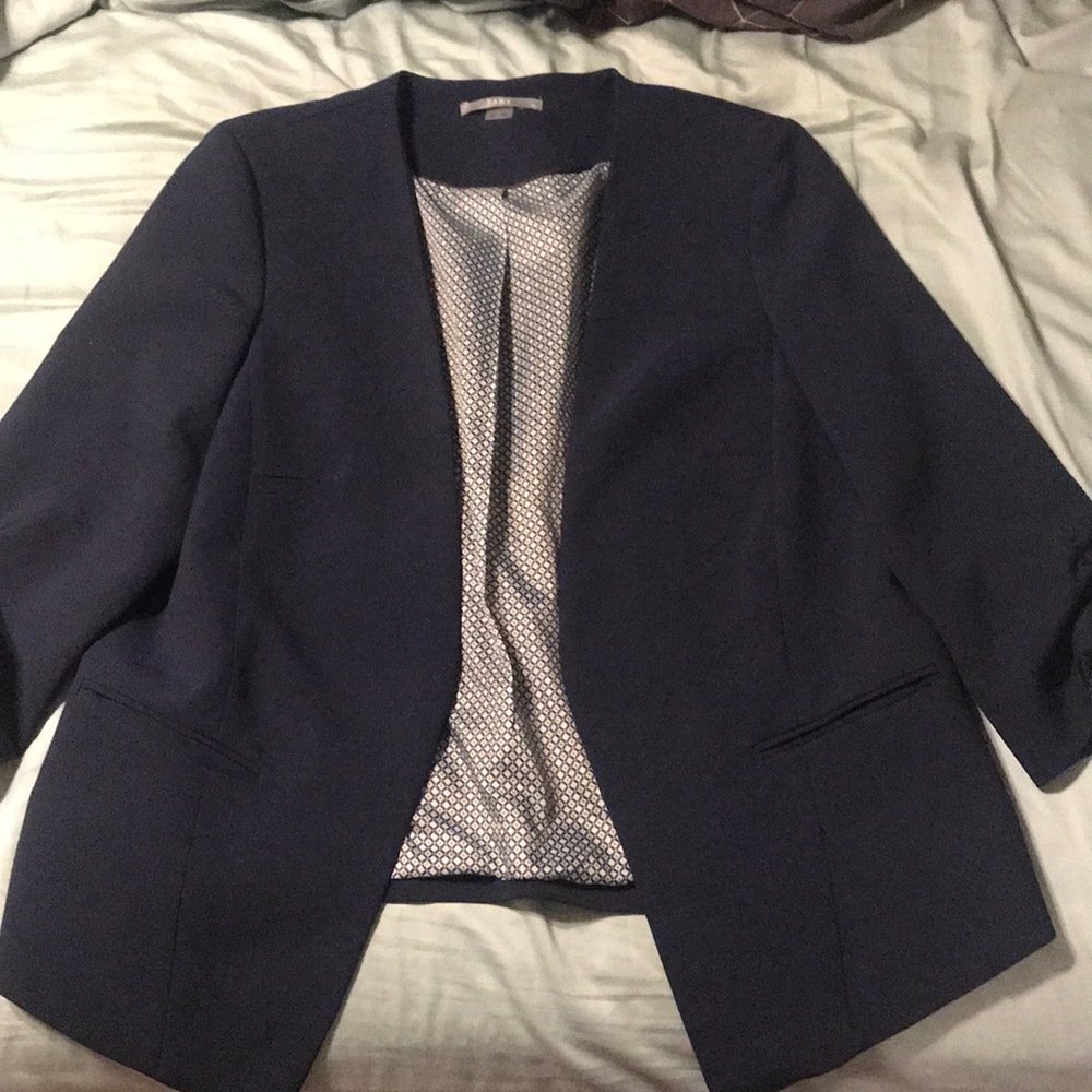 3/4 Sleeve Navy Blazer